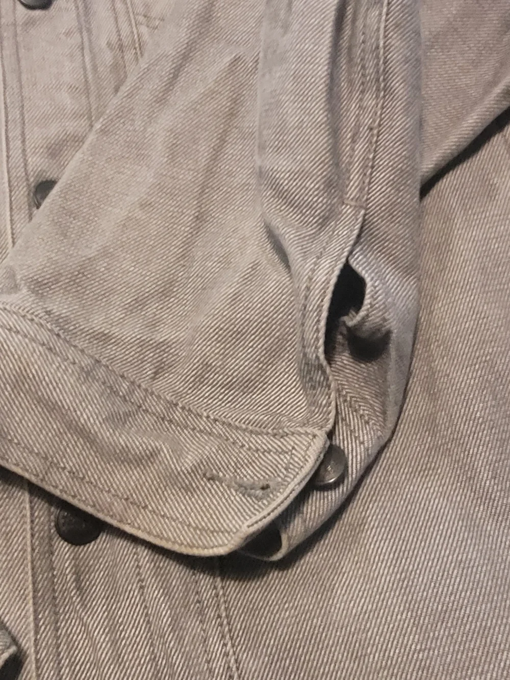 Marithe Francios Girbaud 90s Men's Light Gray Lightweight Denim Jacket